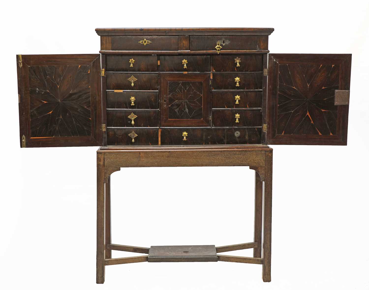 Lot 378 - A Queen Anne cocus wood cabinet