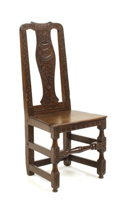 Lot 503 - An oak side chair