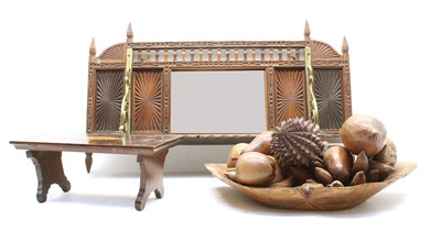 Lot 126 - An Aesthetic movement carved walnut coat rack