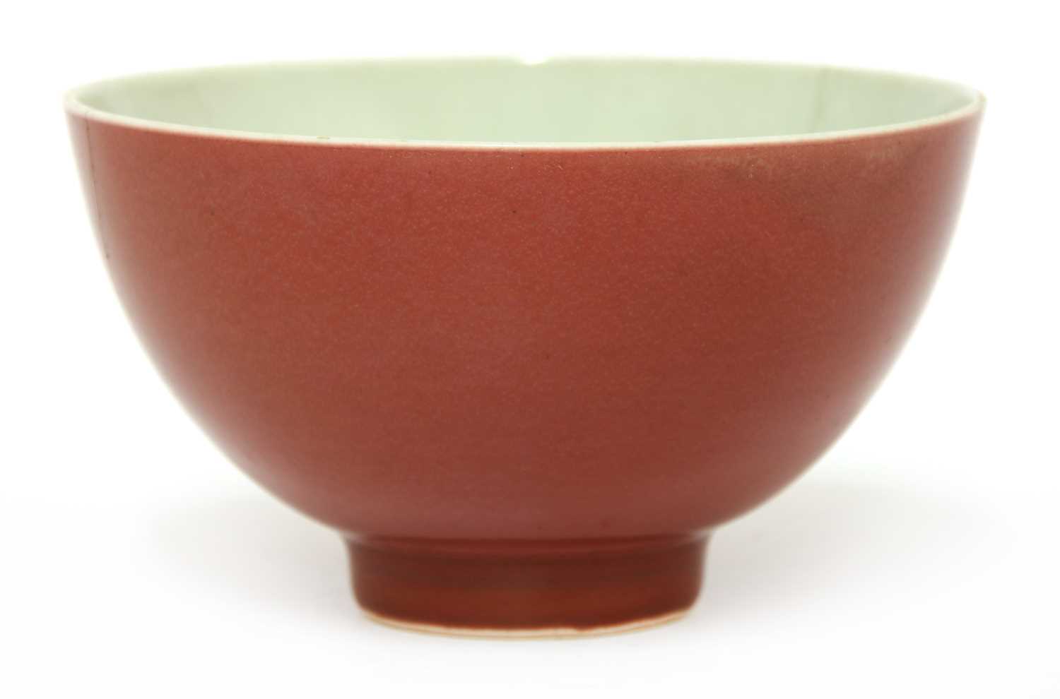 Lot 86 - A Chinese copper-red glazed bowl