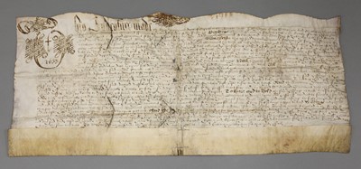 Lot 172 - Indenture on vellum, dated 26 April, 1633