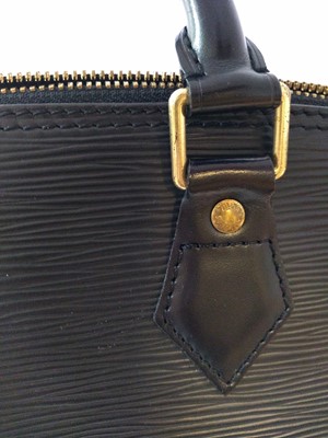 Lot 6 - A Louis Vuitton black Epi leather Alma bag