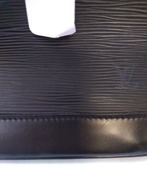 Lot 6 - A Louis Vuitton black Epi leather Alma bag