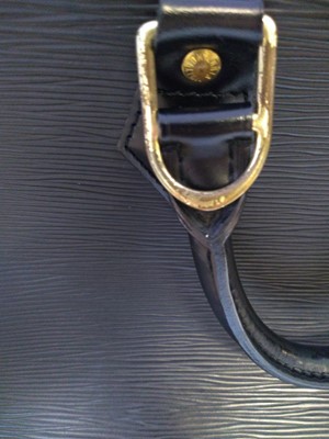Lot 6 - A Louis Vuitton black Epi leather Alma bag