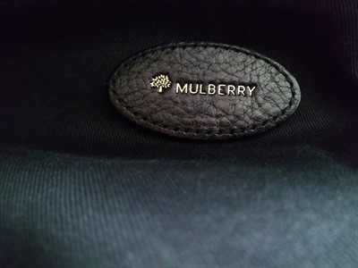 Lot 56 - A Mulberry black leather 'Somerset' shopper tote