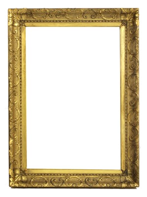 Lot 770 - A large 19th Century gilt frame with acorn corners and ribbon decoration