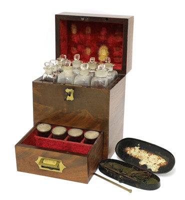 Lot 186 - A mahogany apothecary box
