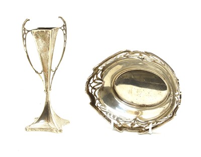 Lot 39 - A silver Art Nouveau style specimen vase