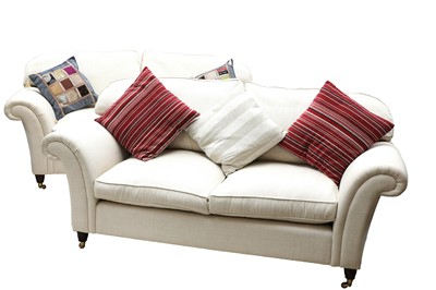 Lot 407 - A pair of modern two-seater settees