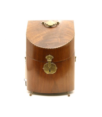Lot 454A - An 18th Century and later mahogany knife box