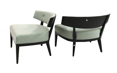 Lot 625 - A pair of crescent chairs