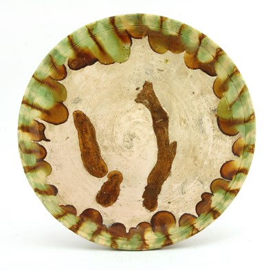 Lot 71 - A Chinese sancai tazza