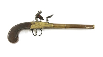 Lot 743 - A pair of double-barrel box-lock flintlock pistols