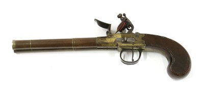Lot 743 - A pair of double-barrel box-lock flintlock pistols