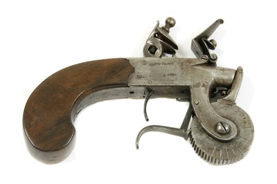 Lot 791 - A box-lock flintlock Eprouvette steel action powder tester