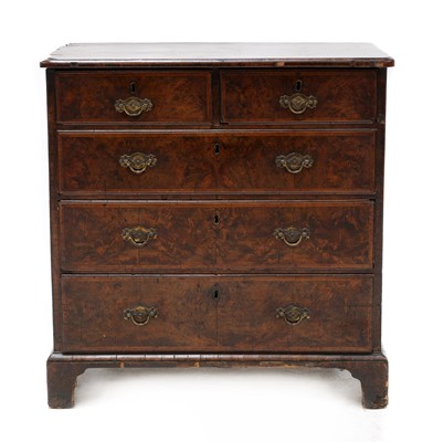 Lot 376 - A walnut bachelor's chest