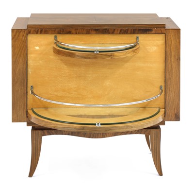 Lot 165 - An Art Deco burr walnut drinks cabinet