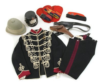 Lot 808 - Various military uniform and headgear