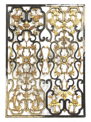 Lot 417 - Two Chinese pierced and carved panels