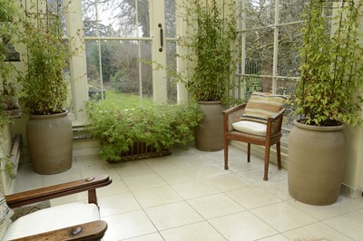 Lot 5 - A set of four large stoneware planters