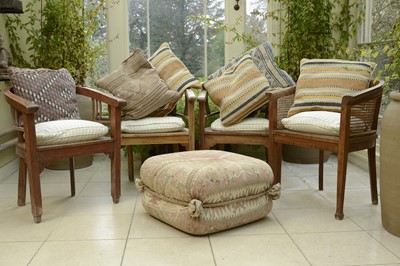Lot 4 - A kelim-covered pouffe