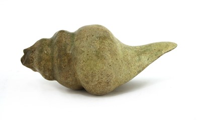 Lot 70 - A Chinese green glazed stoneware shell