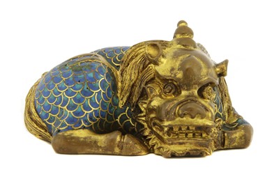 Lot 222 - A Chinese cloisonné weight