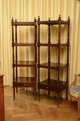 Lot 86 - A George III and later mahogany whatnot