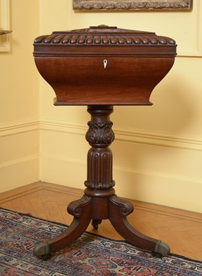 Lot 110 - A George IV mahogany teapoy