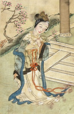 Lot 235 - A collection of four Chinese gouache paintings