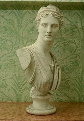 Lot 46 - A plaster bust of Diana