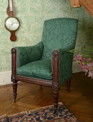 Lot 24 - A William IV mahogany armchair