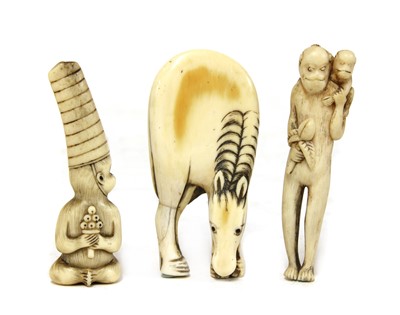Lot 296 - A collection of Japanese netsuke