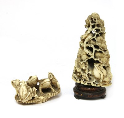 Lot 298 - Two Japanese ivory netsuke