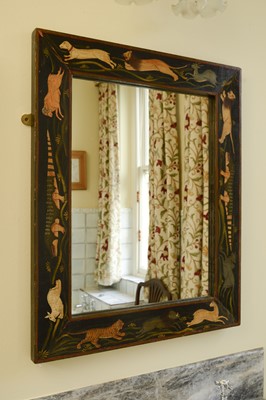 Lot 434 - A painted wall mirror