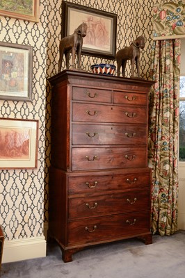 Lot 267 - A George III mahogany chest on chest