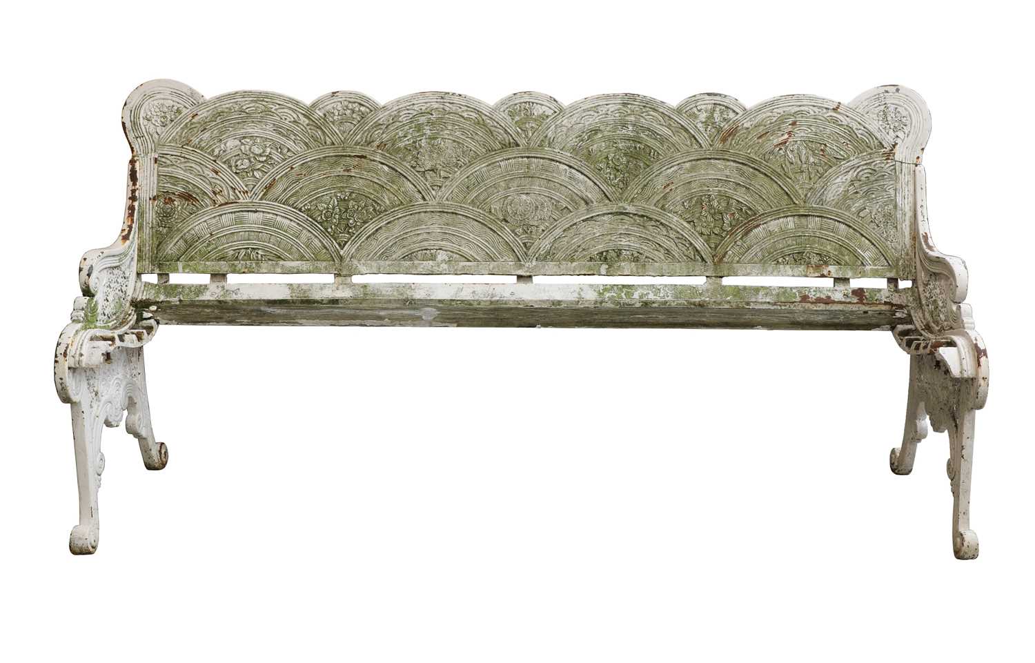 Lot 16 - A cast iron bench