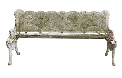 Lot 16 - A cast iron bench