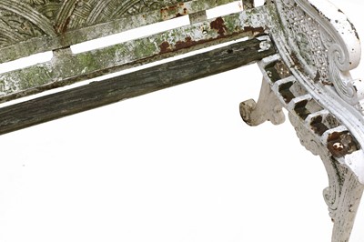 Lot 16 - A cast iron bench