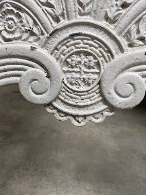 Lot 16 - A cast iron bench