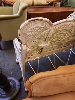 Lot 16 - A cast iron bench