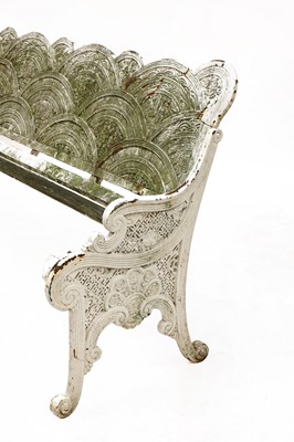 Lot 16 - A cast iron bench