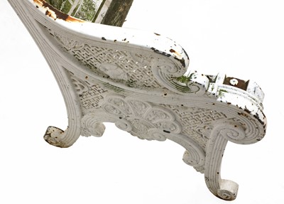Lot 16 - A cast iron bench