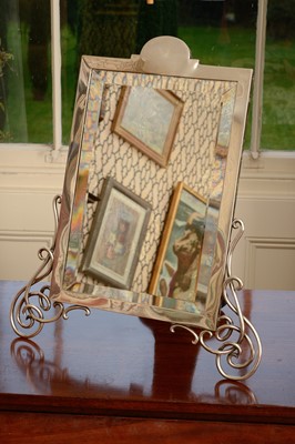 Lot 273 - A Victorian silver easel-backed dressing table mirror