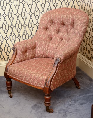 Lot 279 - A Victorian mahogany library armchair