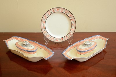 Lot 282 - A pair of Wedgwood creamware radish boats and covers