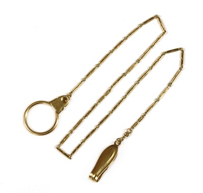Lot 441 - A 9ct gold key chain