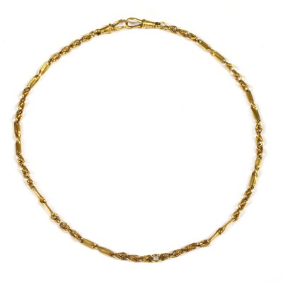 Lot 446 - A 9ct gold Albert chain