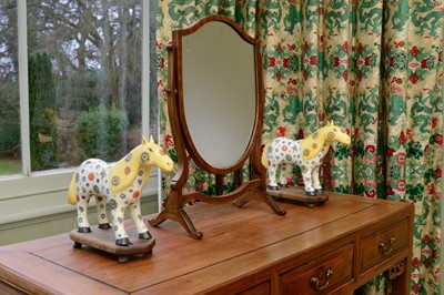 Lot 355 - A pair of Chinese porcelain horses