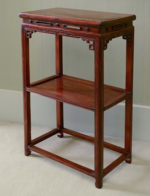Lot 357 - A Chinese rosewood occasional table